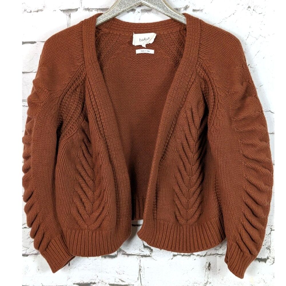 BA&SH Wool-Blend "Lady Cardigan" Luxury Italian Designer Artsy Chunky Size 2